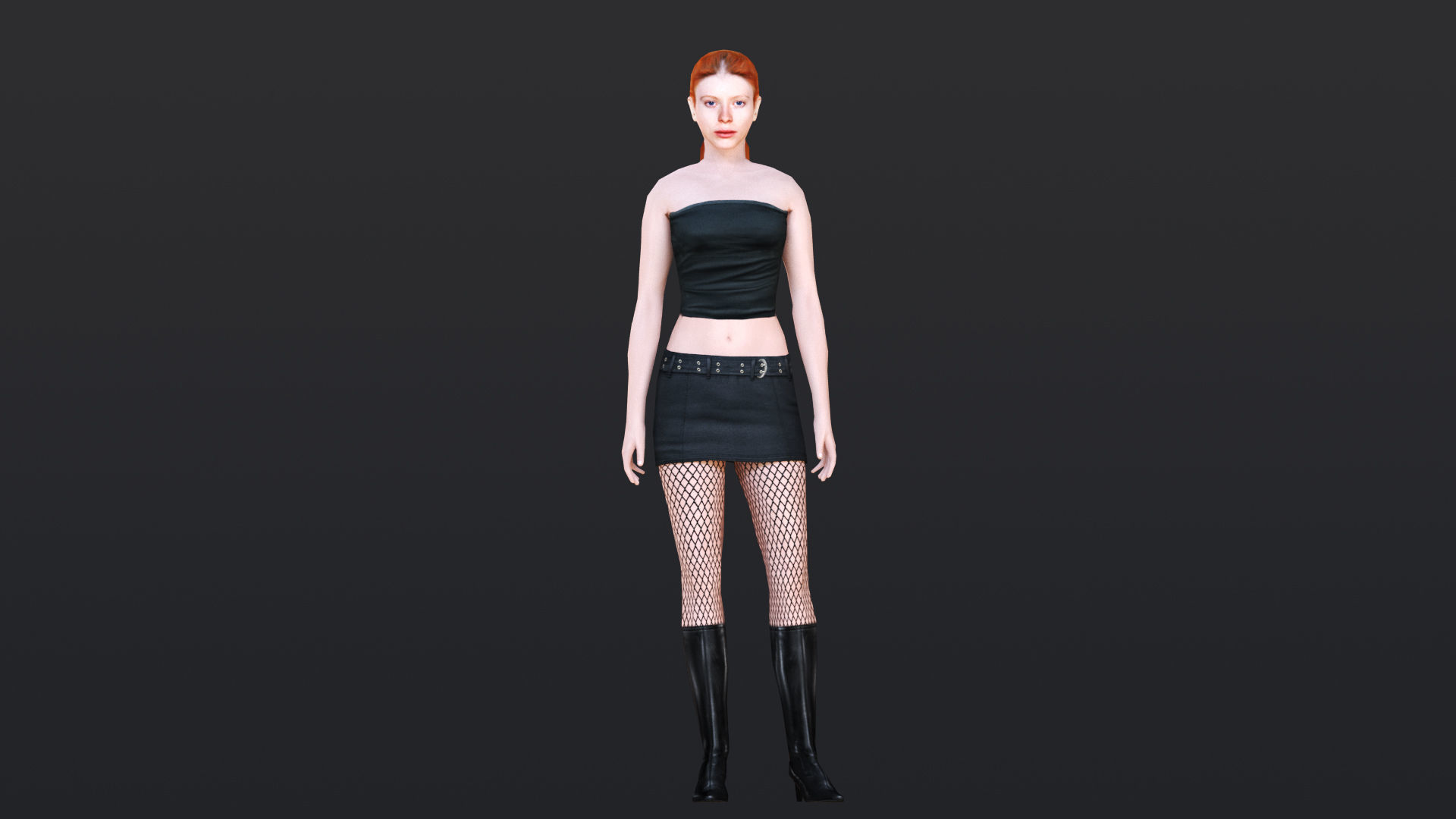 Woman 10 With 52 Animations 32 Morphs Low-poly 3D model_19