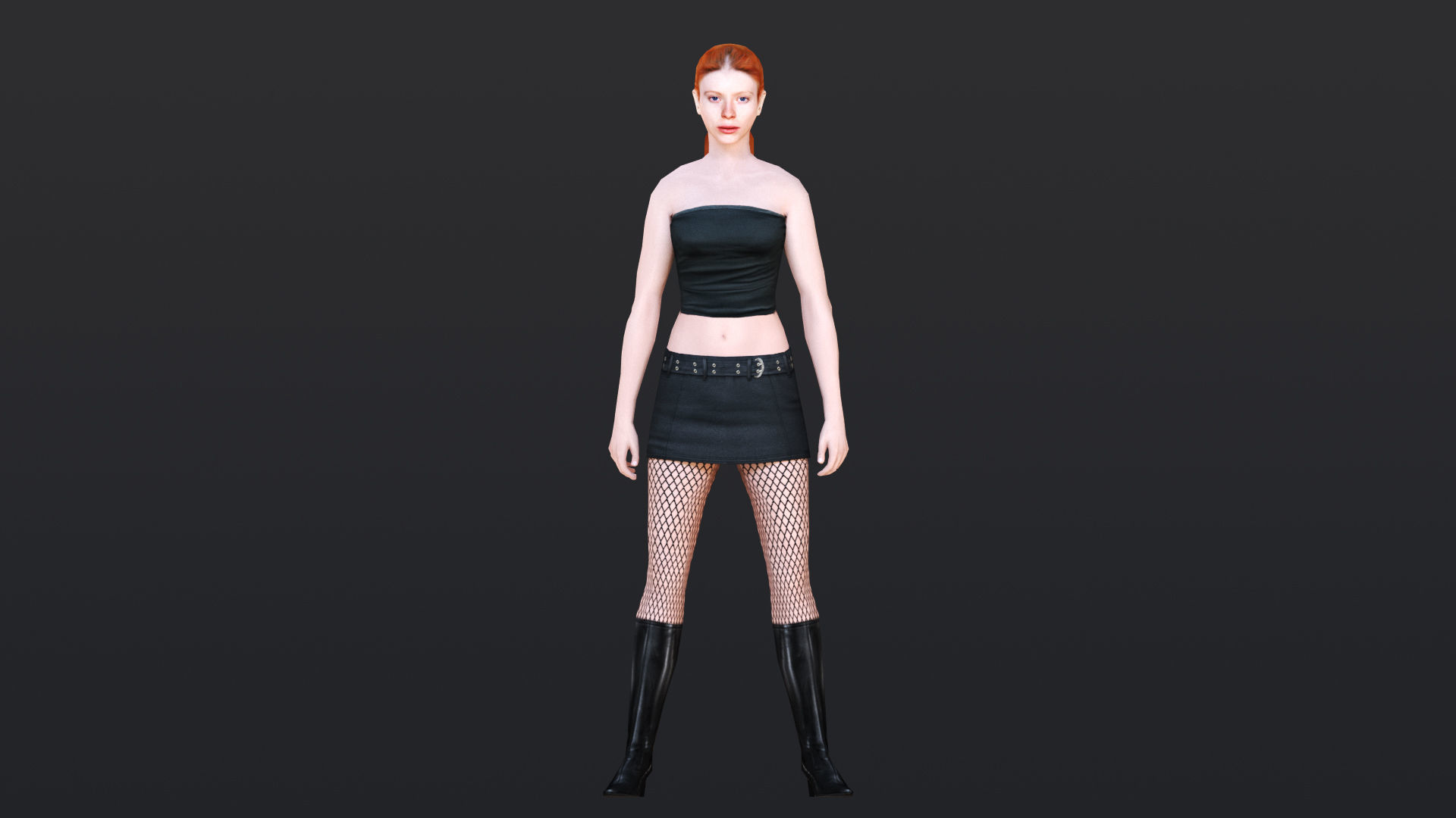Woman 10 With 52 Animations 32 Morphs Low-poly 3D model_18