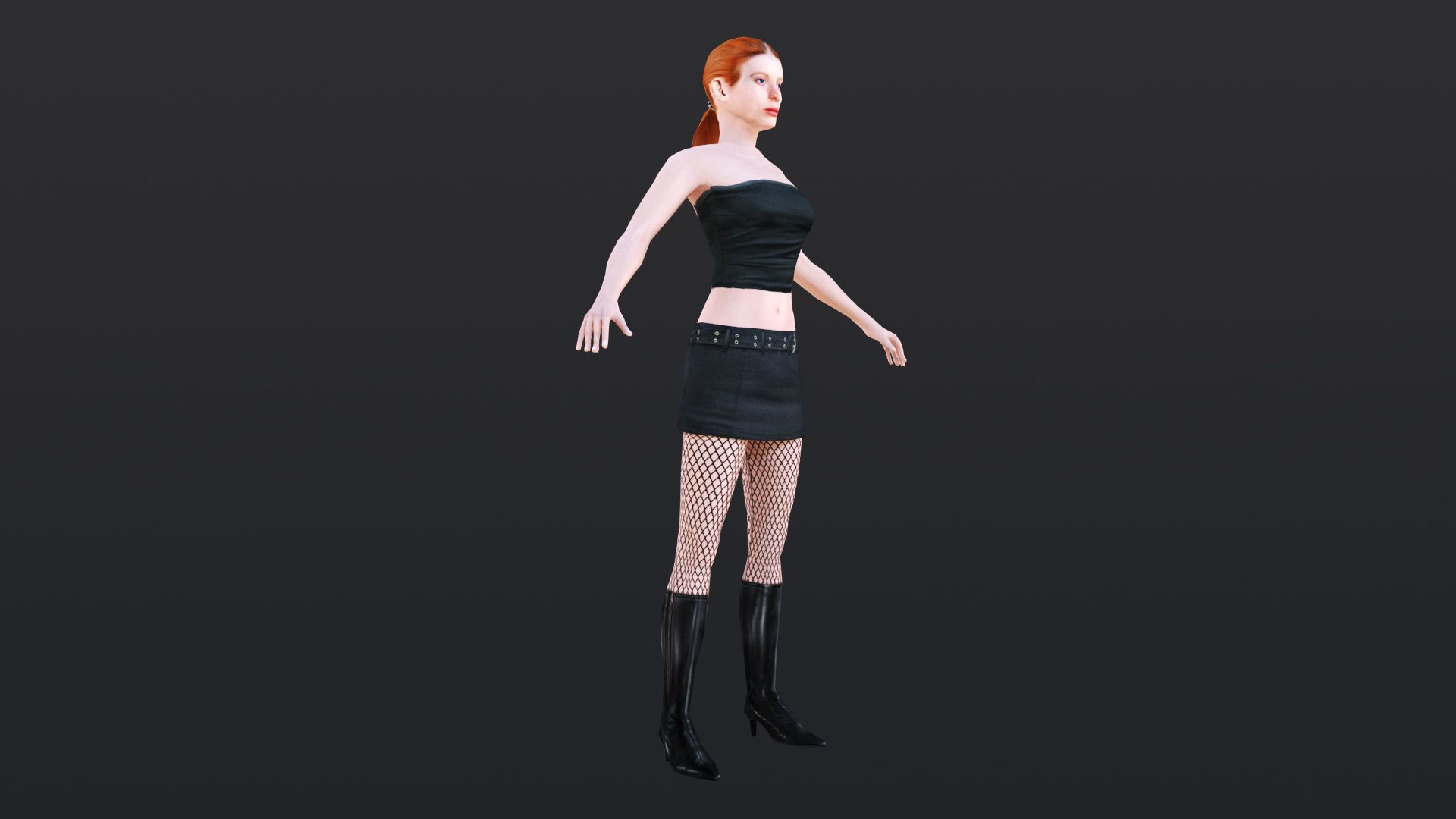 Woman 10 With 52 Animations 32 Morphs Low-poly 3D model_20