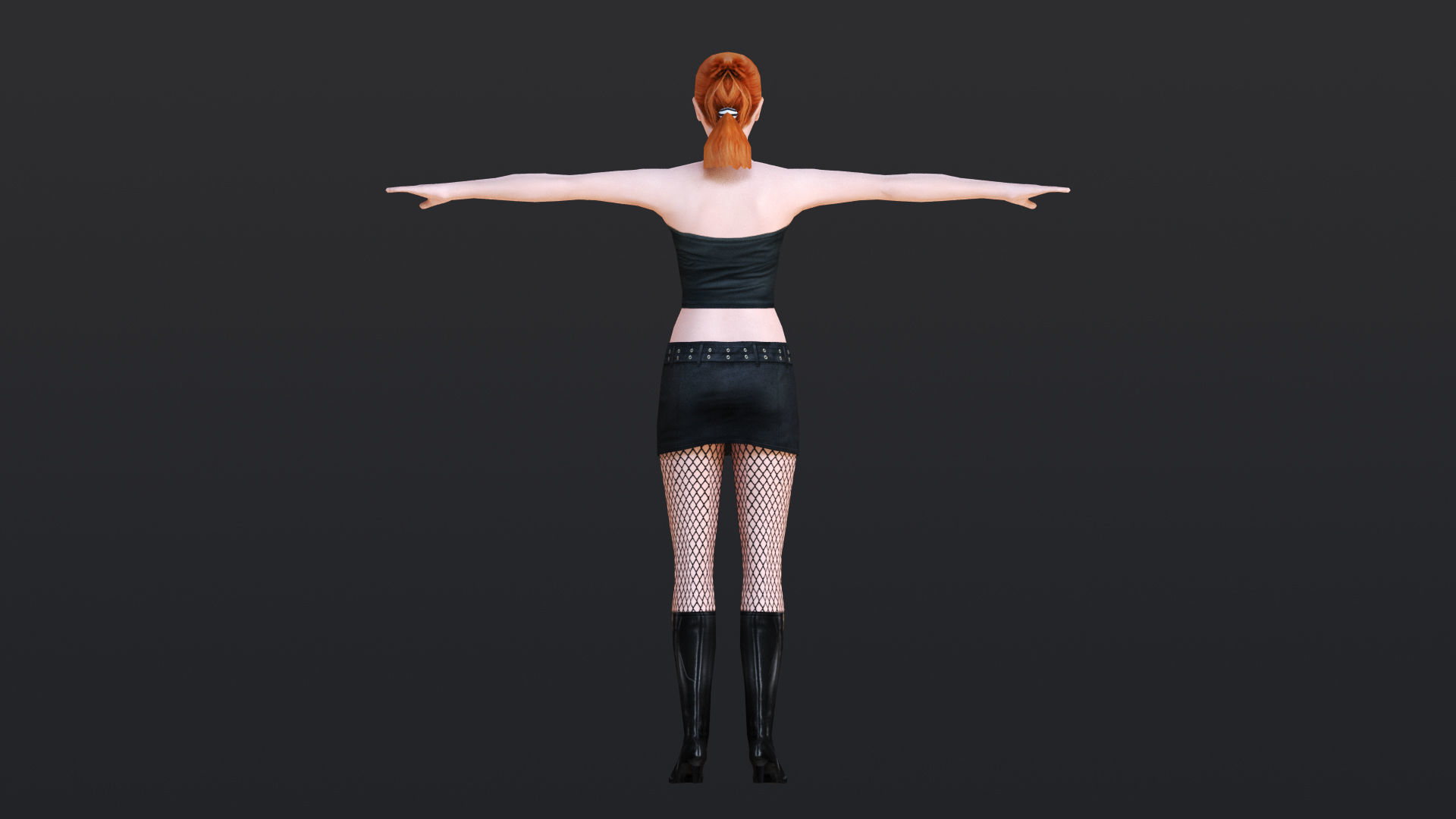 Woman 10 With 52 Animations 32 Morphs Low-poly 3D model_13