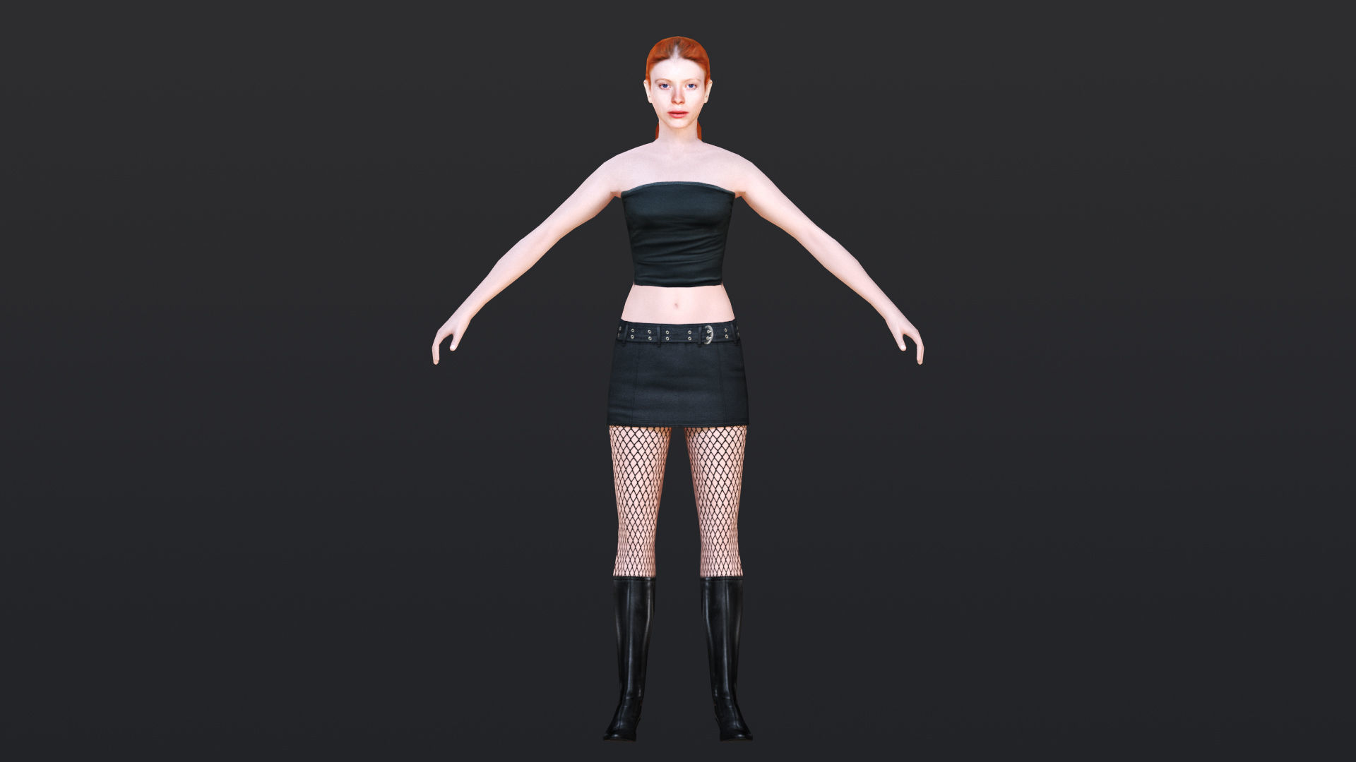 Woman 10 With 52 Animations 32 Morphs Low-poly 3D model_11
