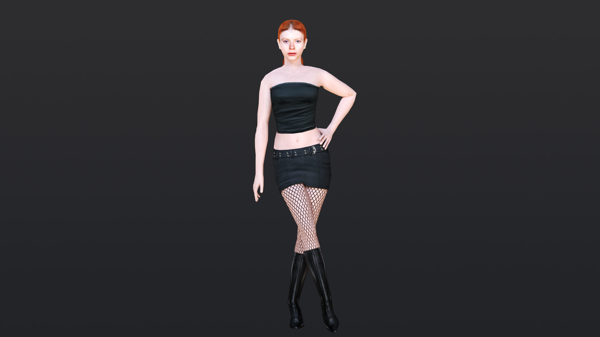 Woman 10 With 52 Animations 32 Morphs Low-poly 3D model_15