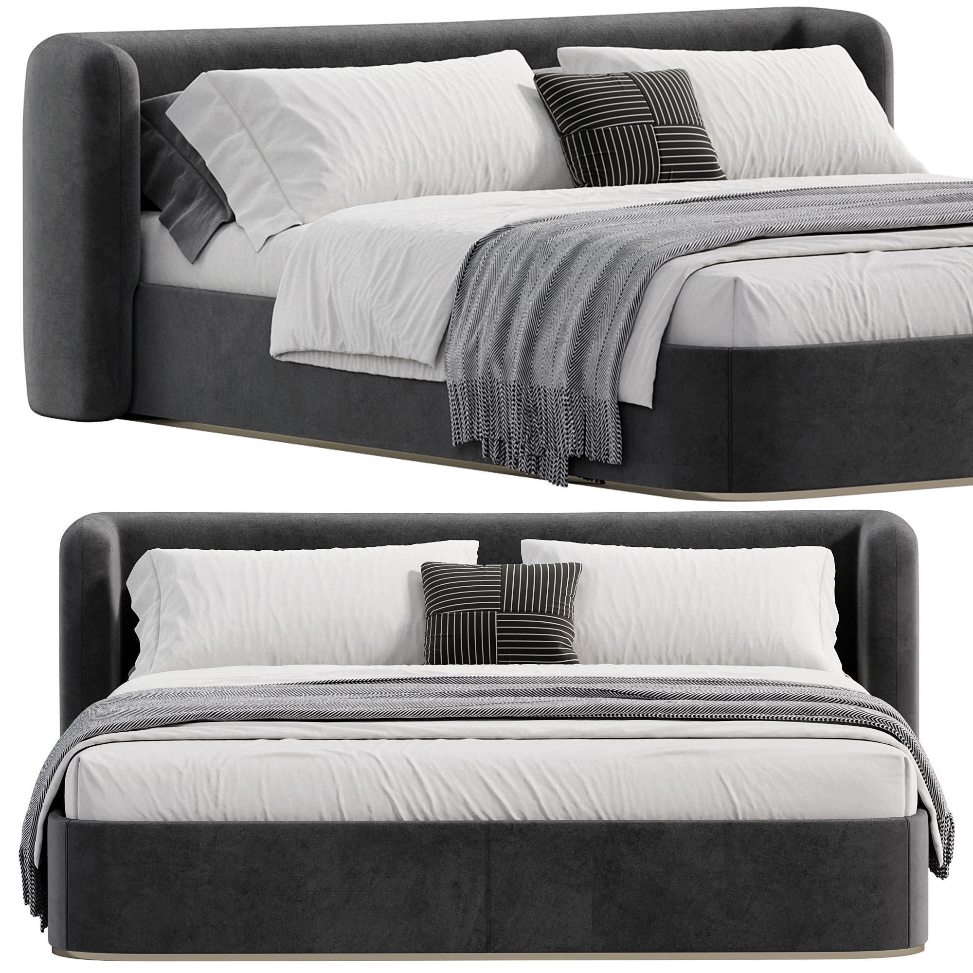 Group Bed 3D model_1