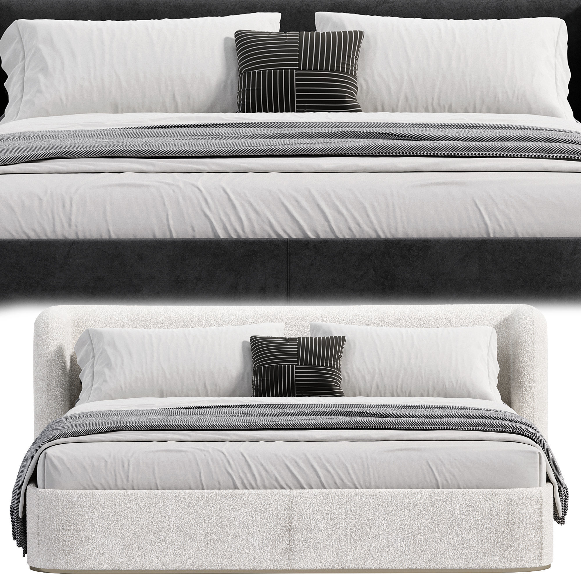 Group Bed 3D model_3