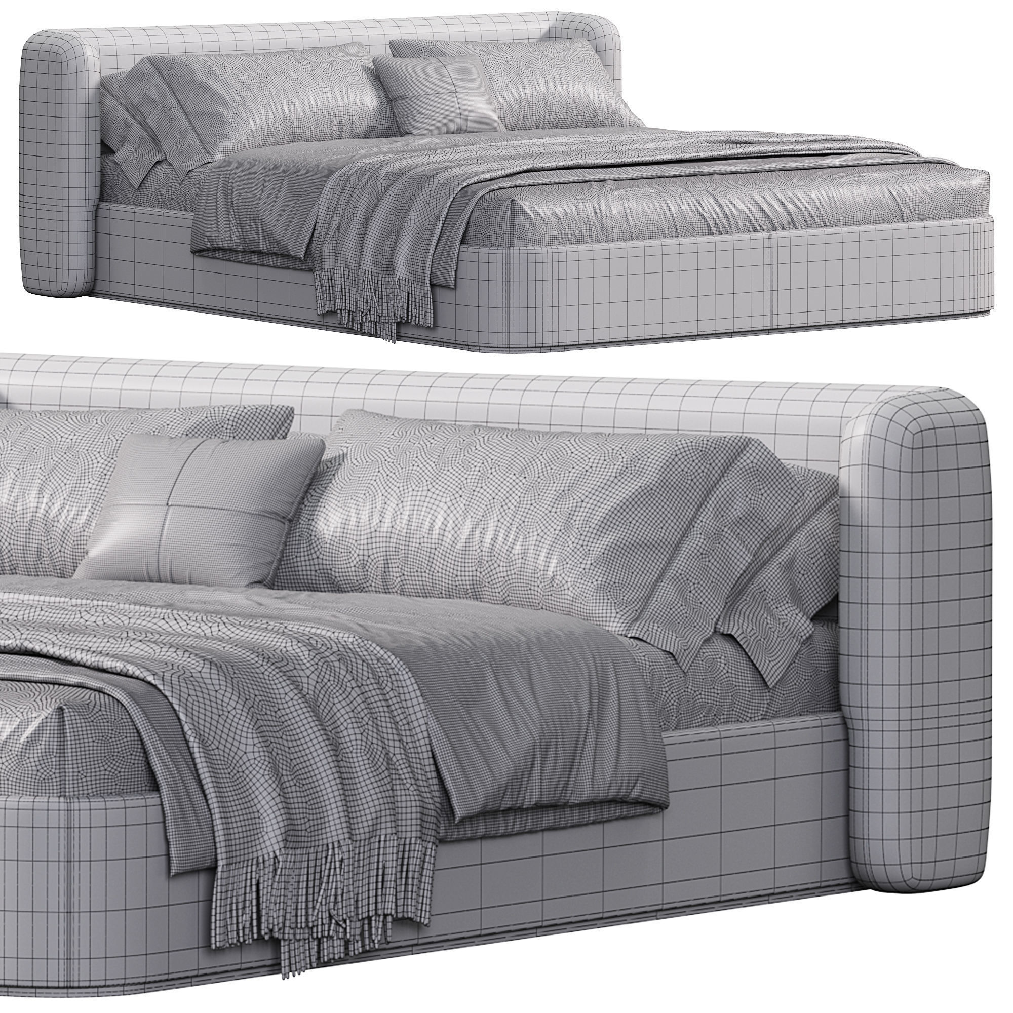 Group Bed 3D model_5