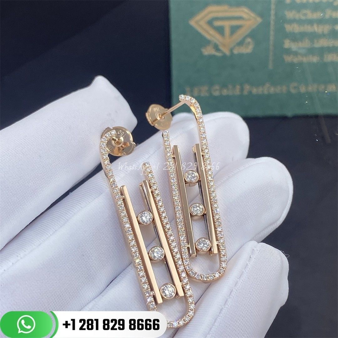 DIAMOND EARRINGS BOUCLES DOREILLES MOVE 10TH PM 3D print model_4
