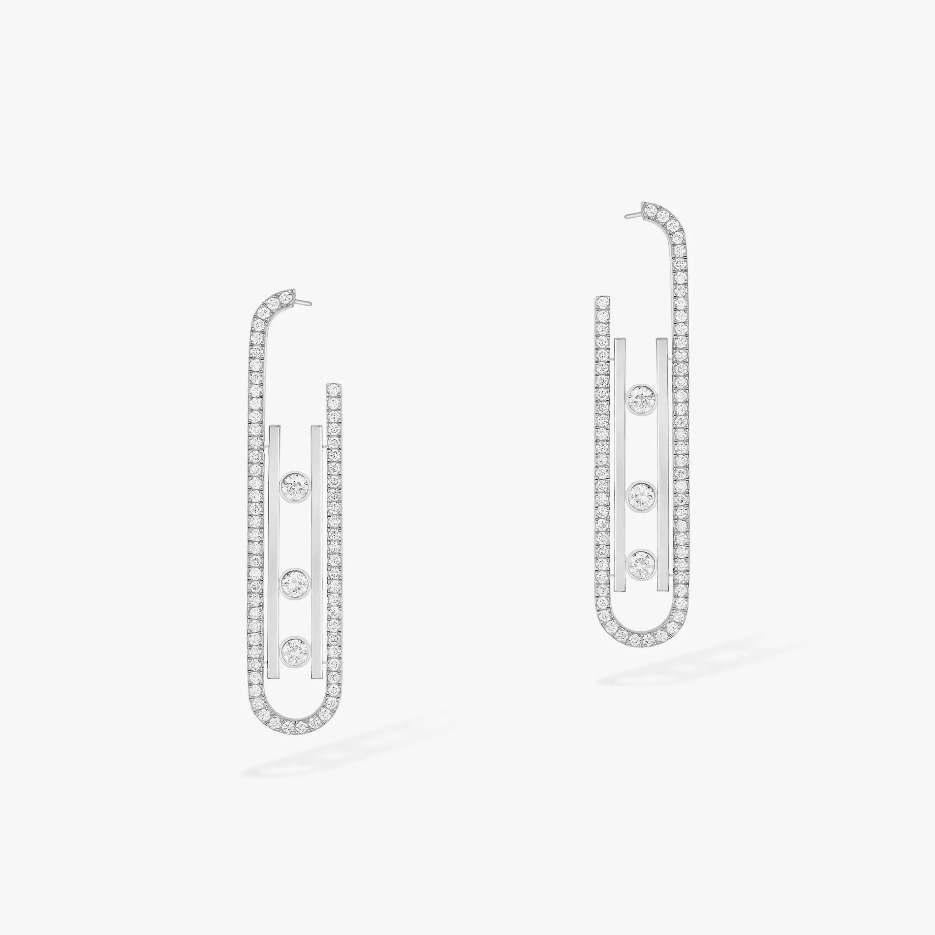 DIAMOND EARRINGS BOUCLES DOREILLES MOVE 10TH PM 3D print model_0
