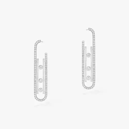 DIAMOND EARRINGS BOUCLES DOREILLES MOVE 10TH PM 3D print model