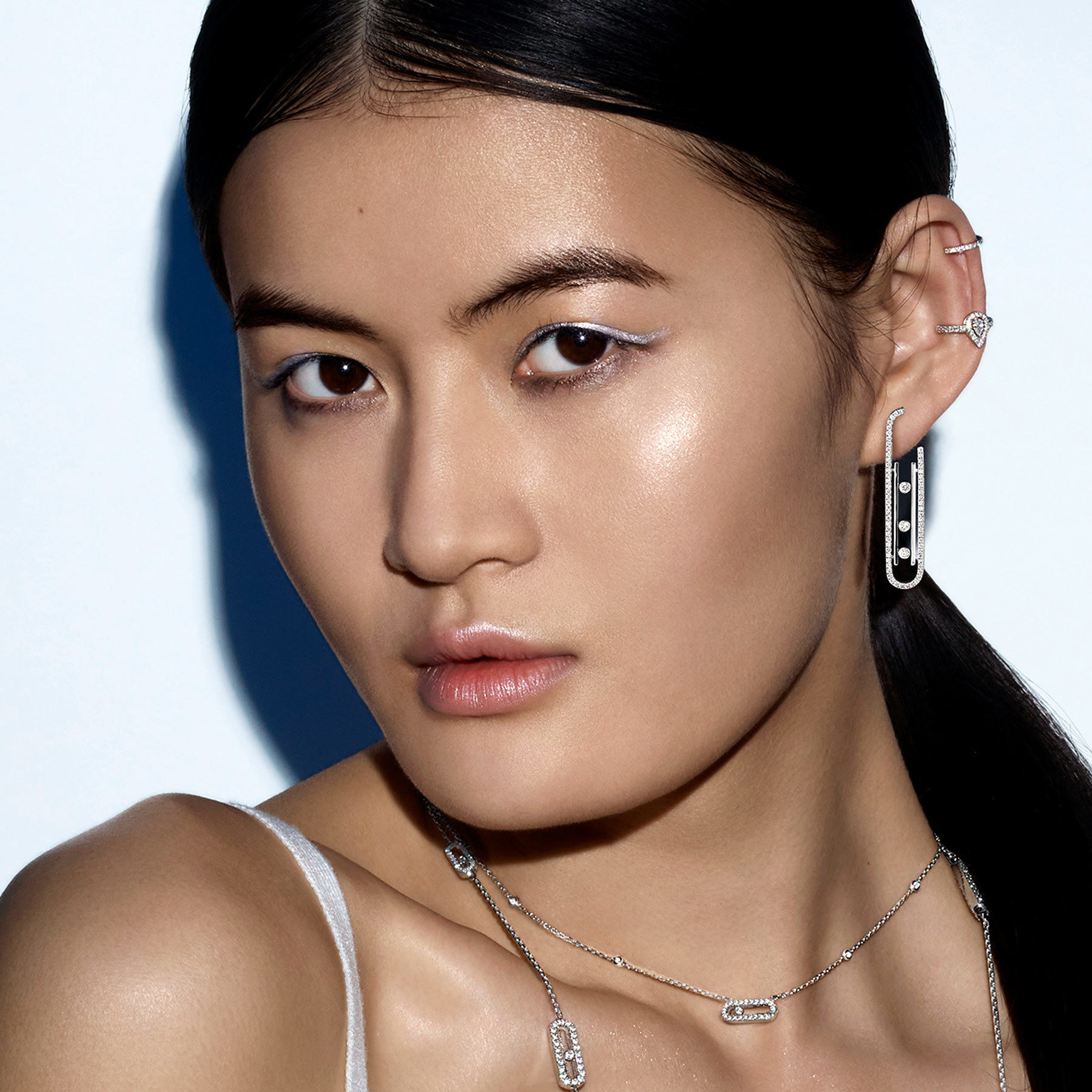 DIAMOND EARRINGS BOUCLES DOREILLES MOVE 10TH PM 3D print model_2