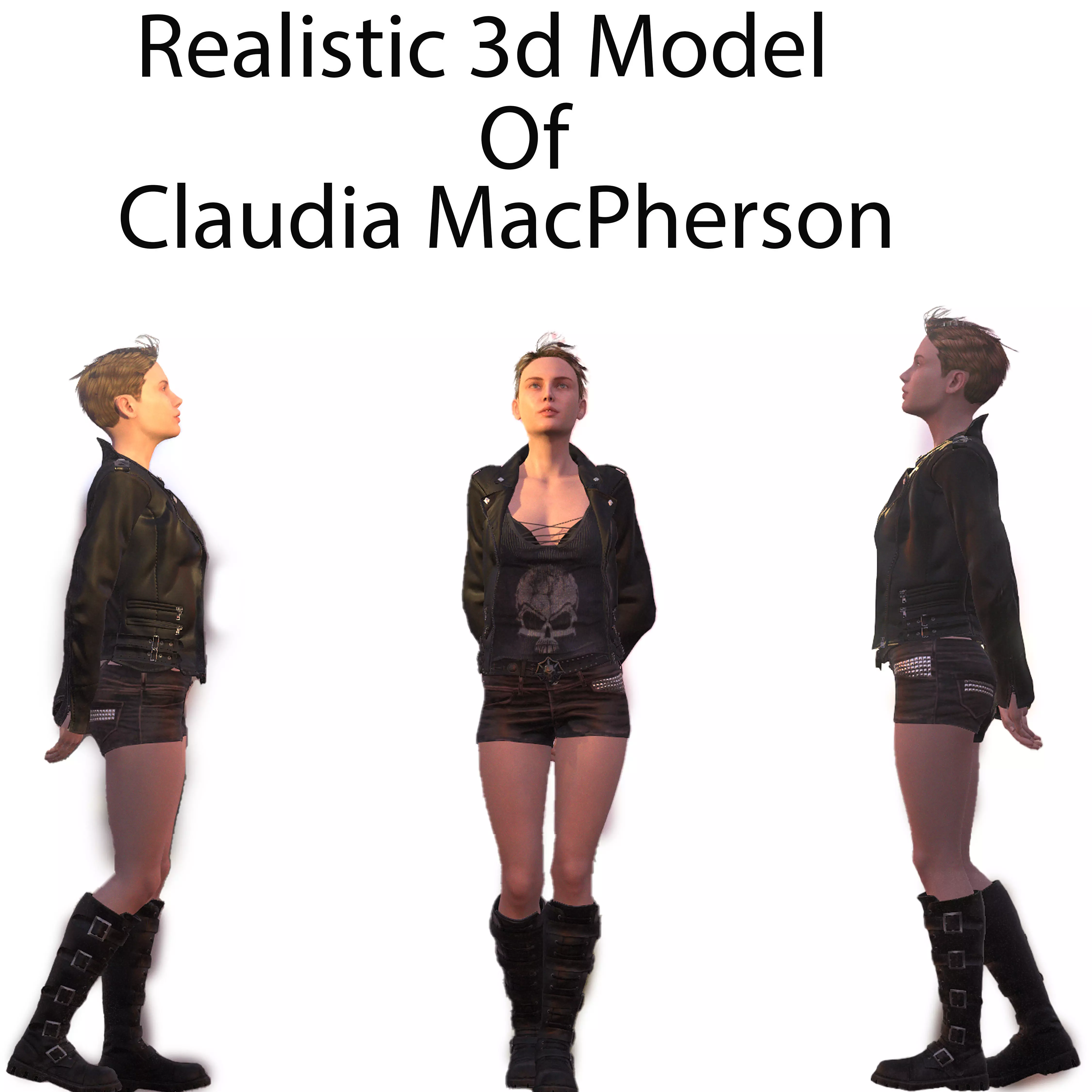 Claudia MacPherson Low-poly 3D model