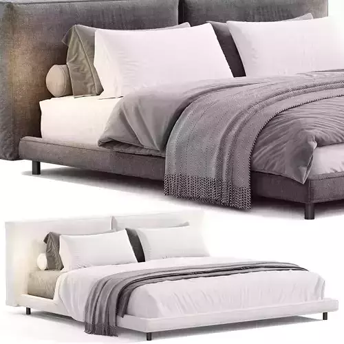 NeoWall bed by Living divani 3D model