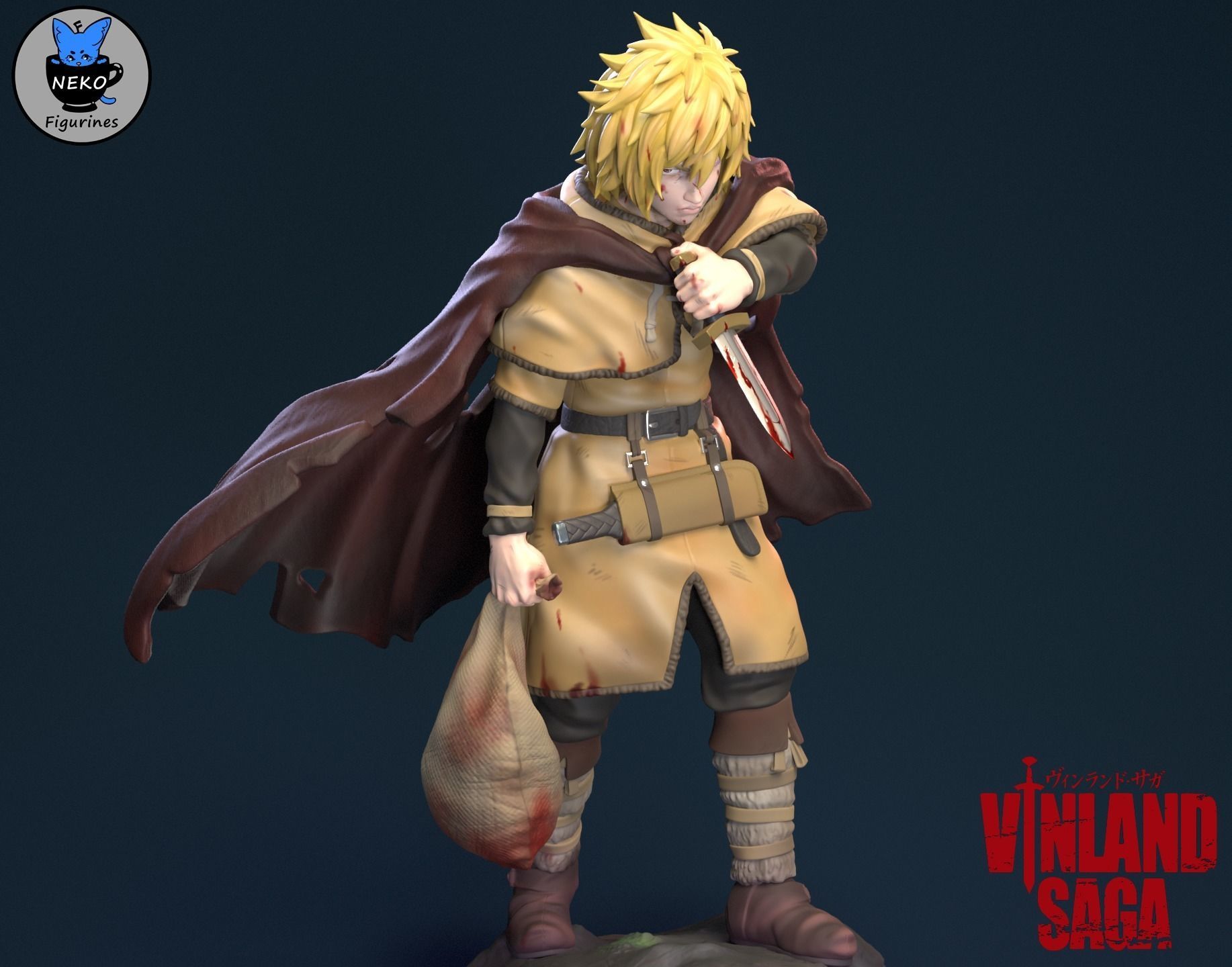 Thorfinn Karlsefni - VINLAND SAGA Anime Figurine STL  3D print model_10