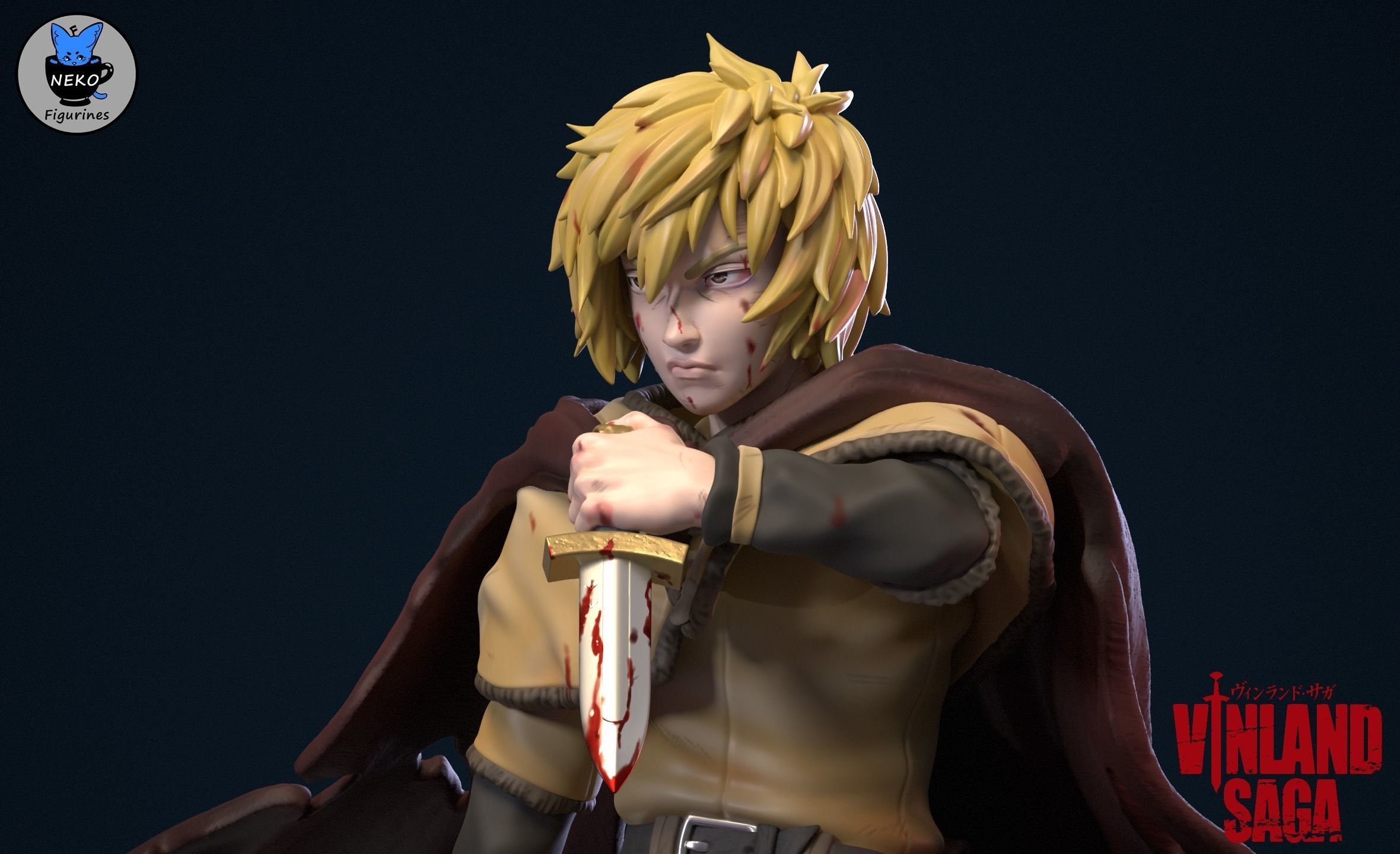 Thorfinn Karlsefni - VINLAND SAGA Anime Figurine STL  3D print model_13