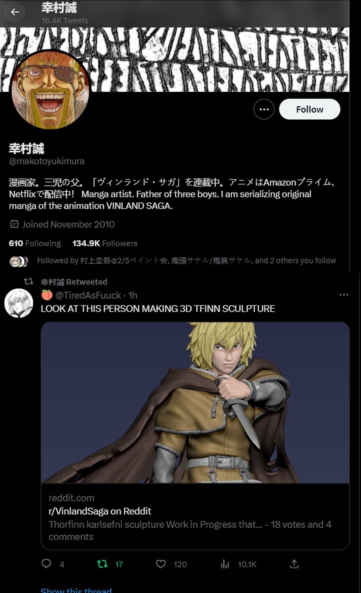 Thorfinn Karlsefni - VINLAND SAGA Anime Figurine STL  3D print model_2