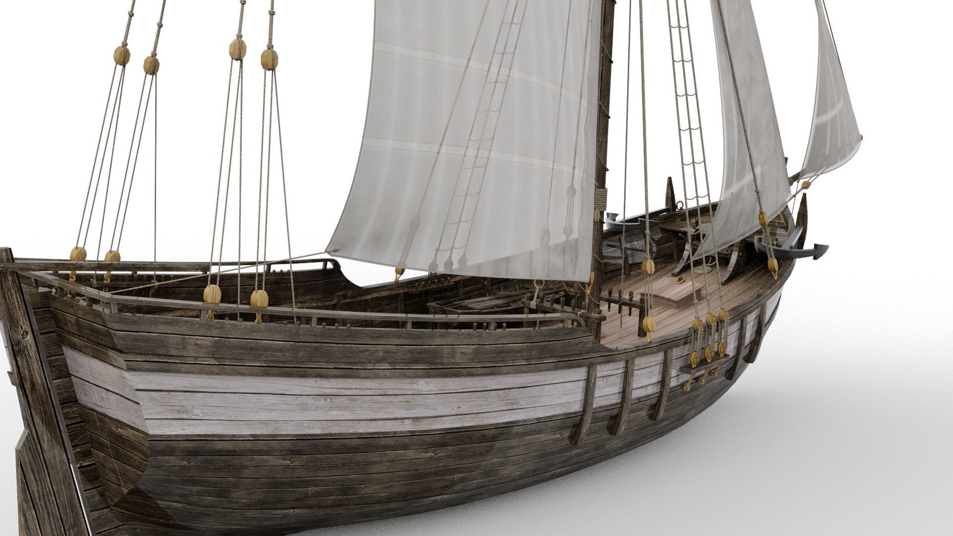 Tenderr Sailing Ship Low-poly 3D model_6