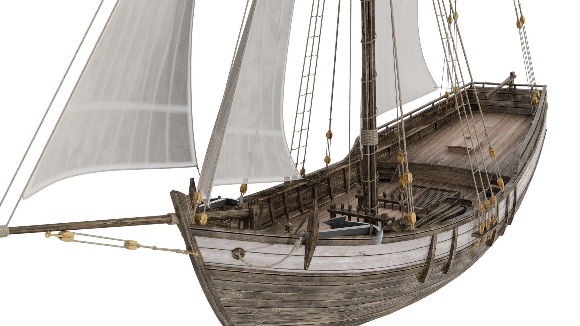 Tenderr Sailing Ship Low-poly 3D model_5