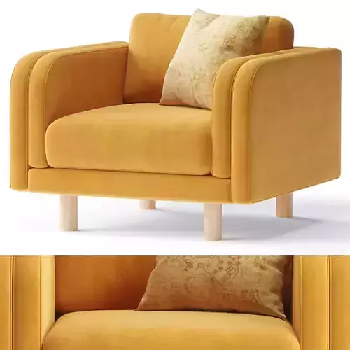 Pershing Curved Arm Chair