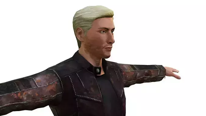 Male Character Jacket Boots Jeans  Cloths High Quality 3D Model