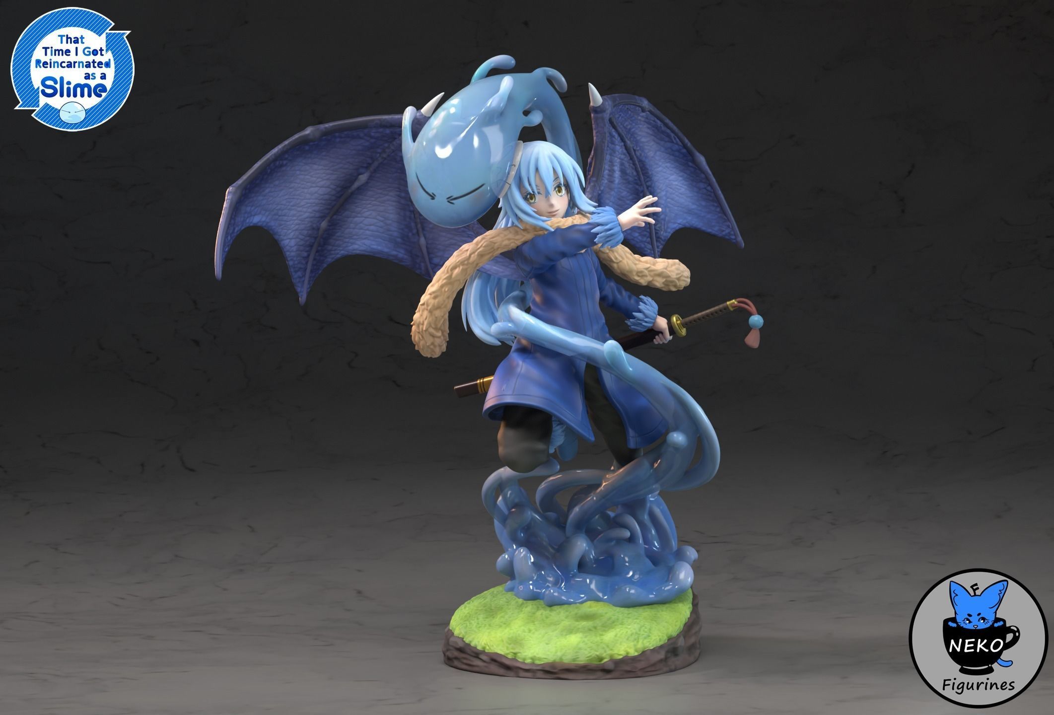 Rimuru Tempest - Reincarnated as a Slime Anime Figurine STL 3D print model_14