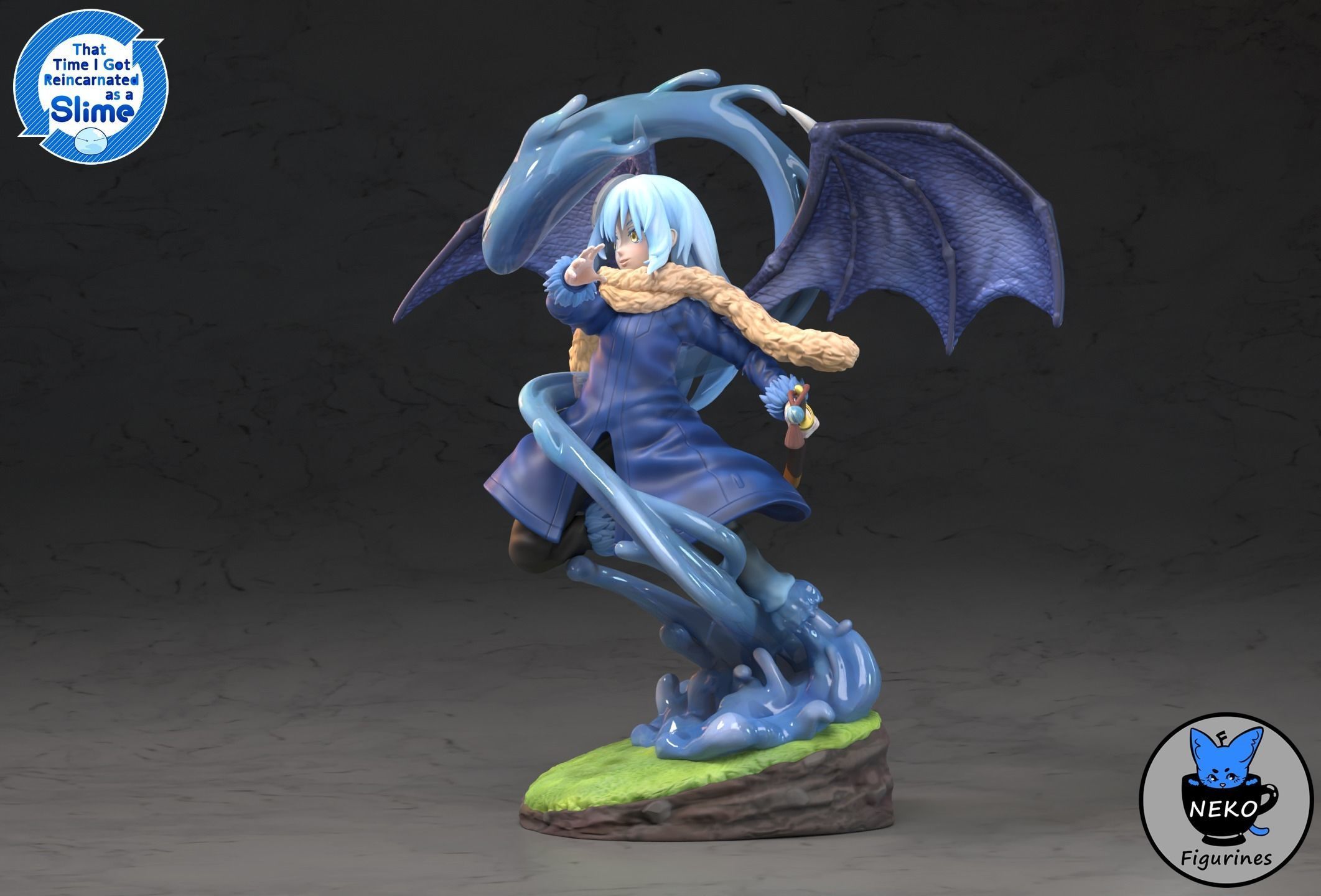 Rimuru Tempest - Reincarnated as a Slime Anime Figurine STL 3D print model_15