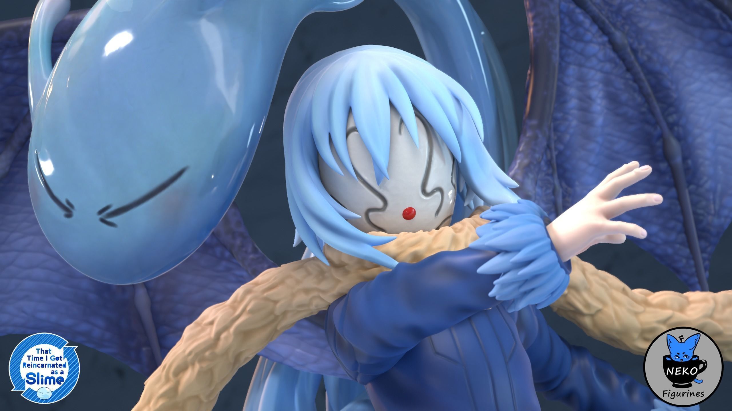 Rimuru Tempest - Reincarnated as a Slime Anime Figurine STL 3D print model_8