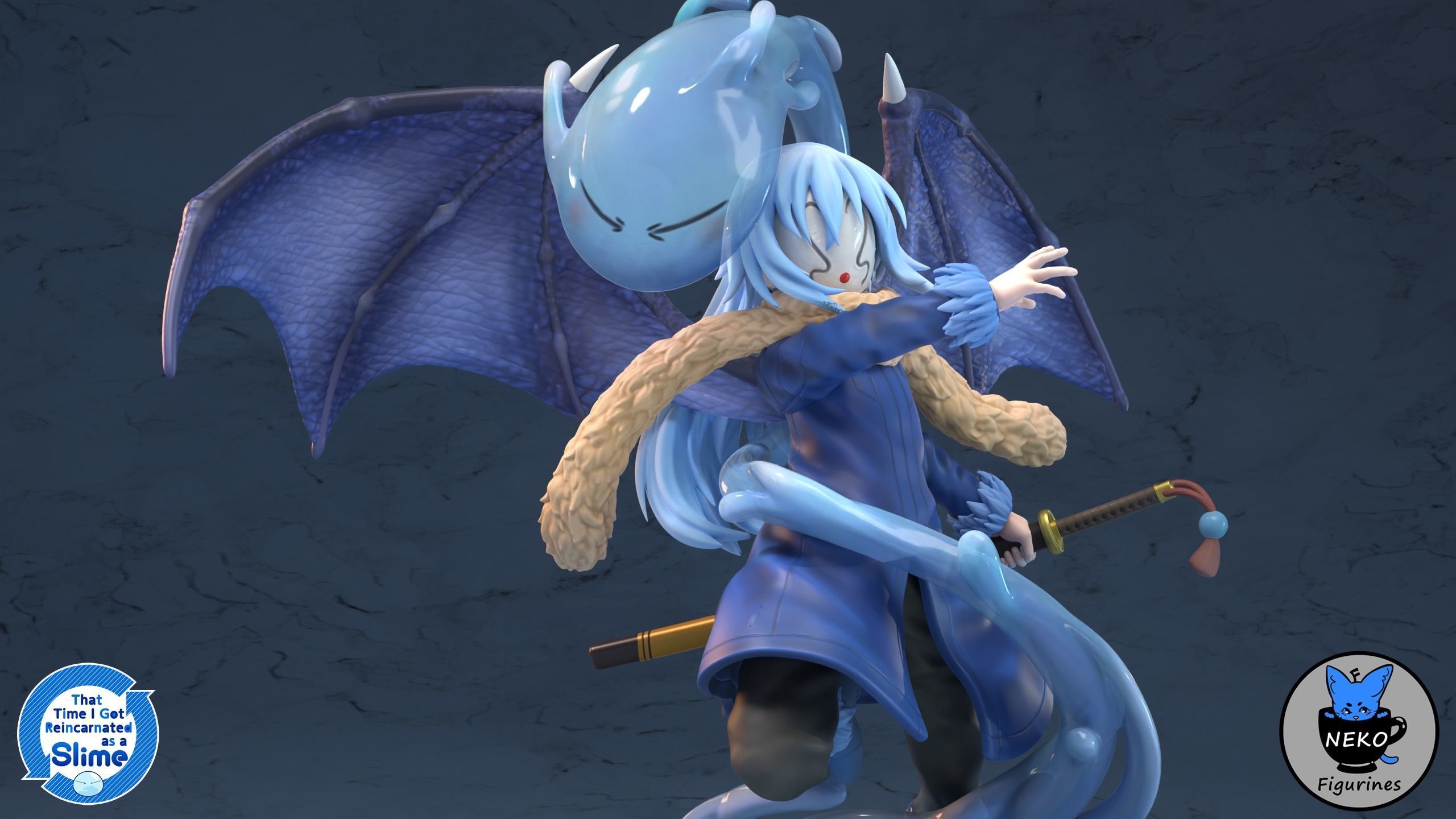 Rimuru Tempest - Reincarnated as a Slime Anime Figurine STL 3D print model_10