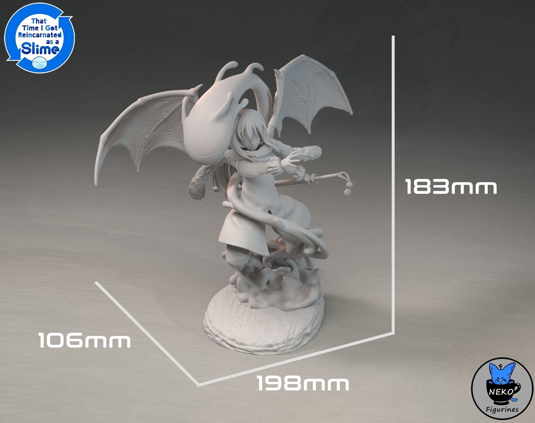 Rimuru Tempest - Reincarnated as a Slime Anime Figurine STL 3D print model_6