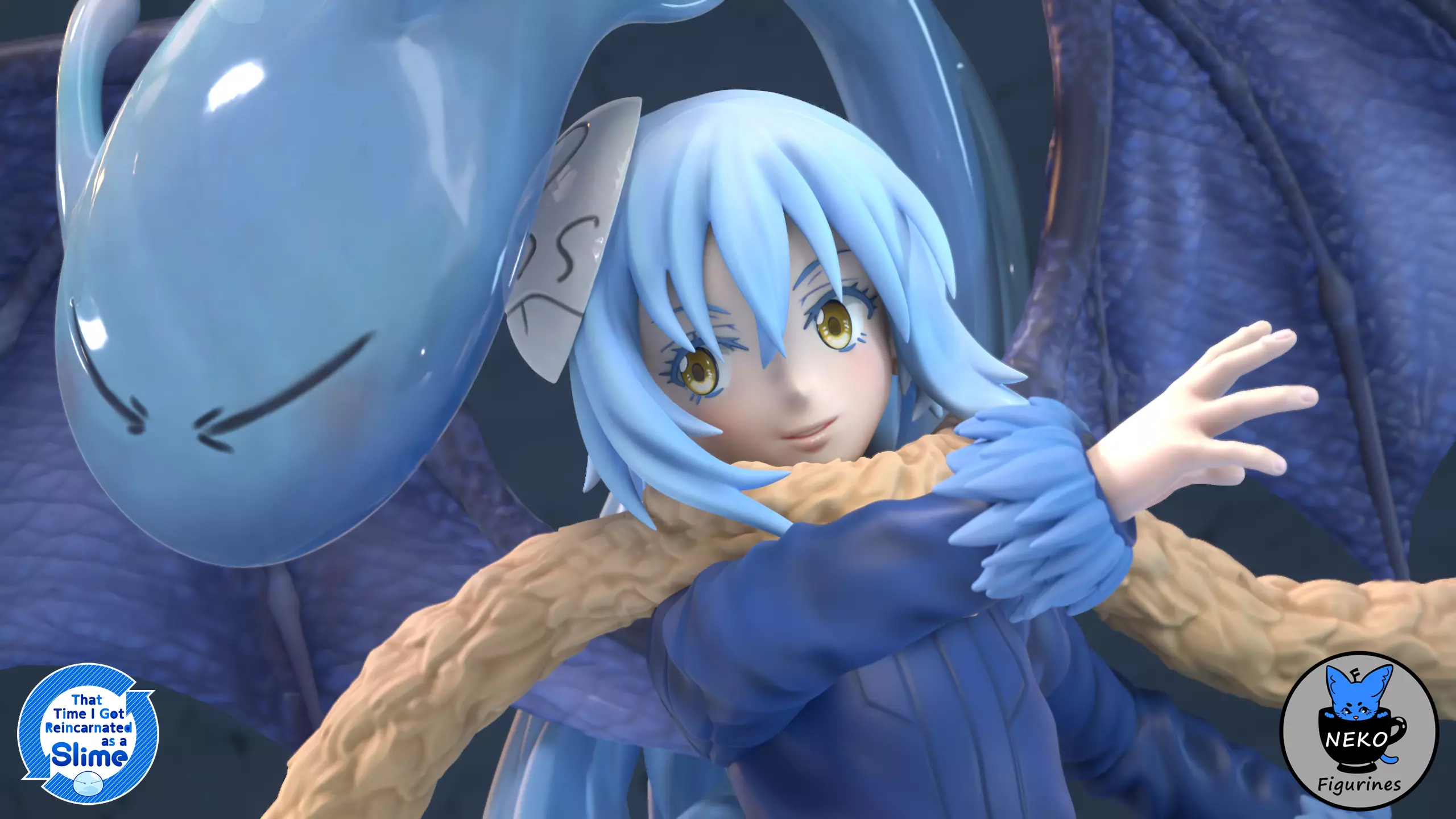 Rimuru Tempest - Reincarnated as a Slime Anime Figurine STL 3D print model_0