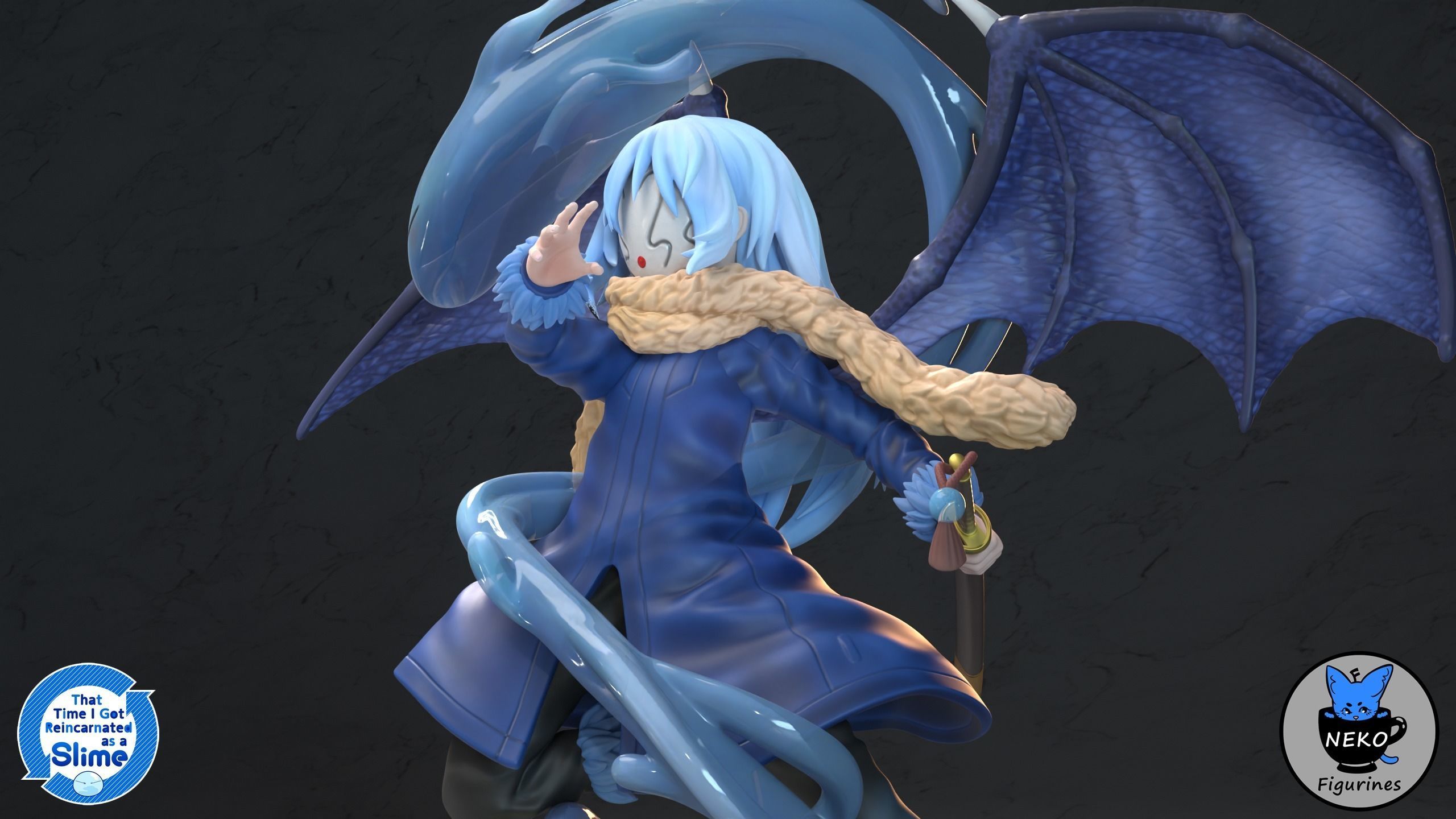 Rimuru Tempest - Reincarnated as a Slime Anime Figurine STL 3D print model_11