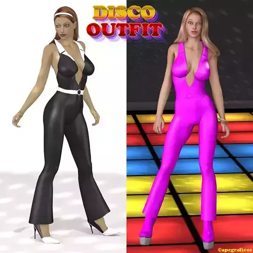 Disco Outfit 3D model