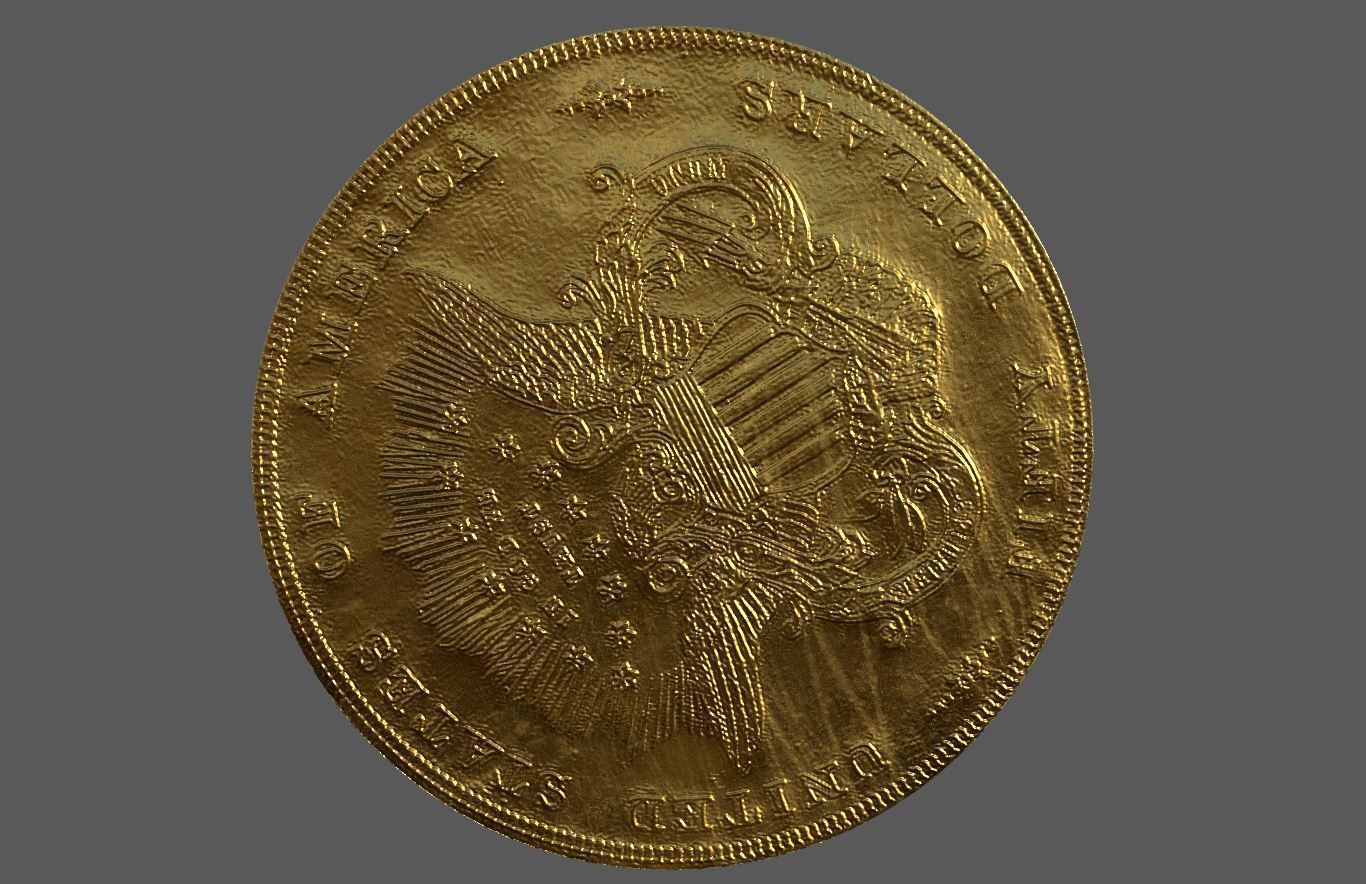 Old US Coin 3D model_1