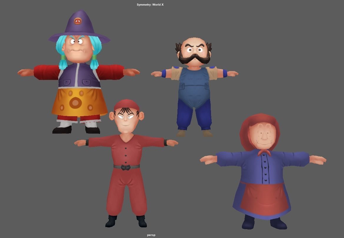 Character For Game Low-poly 3D model_3