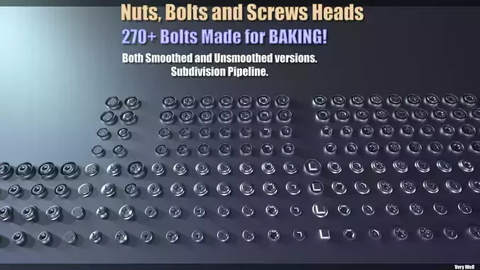 Bolts kit collection Nuts and Screws heads kit