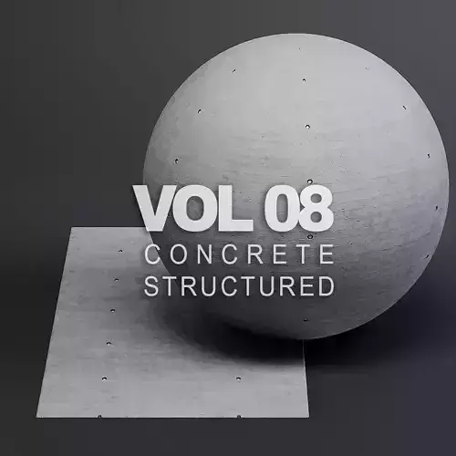 Concrete vol08 Structured 8K Seamless PBR Materials Texture