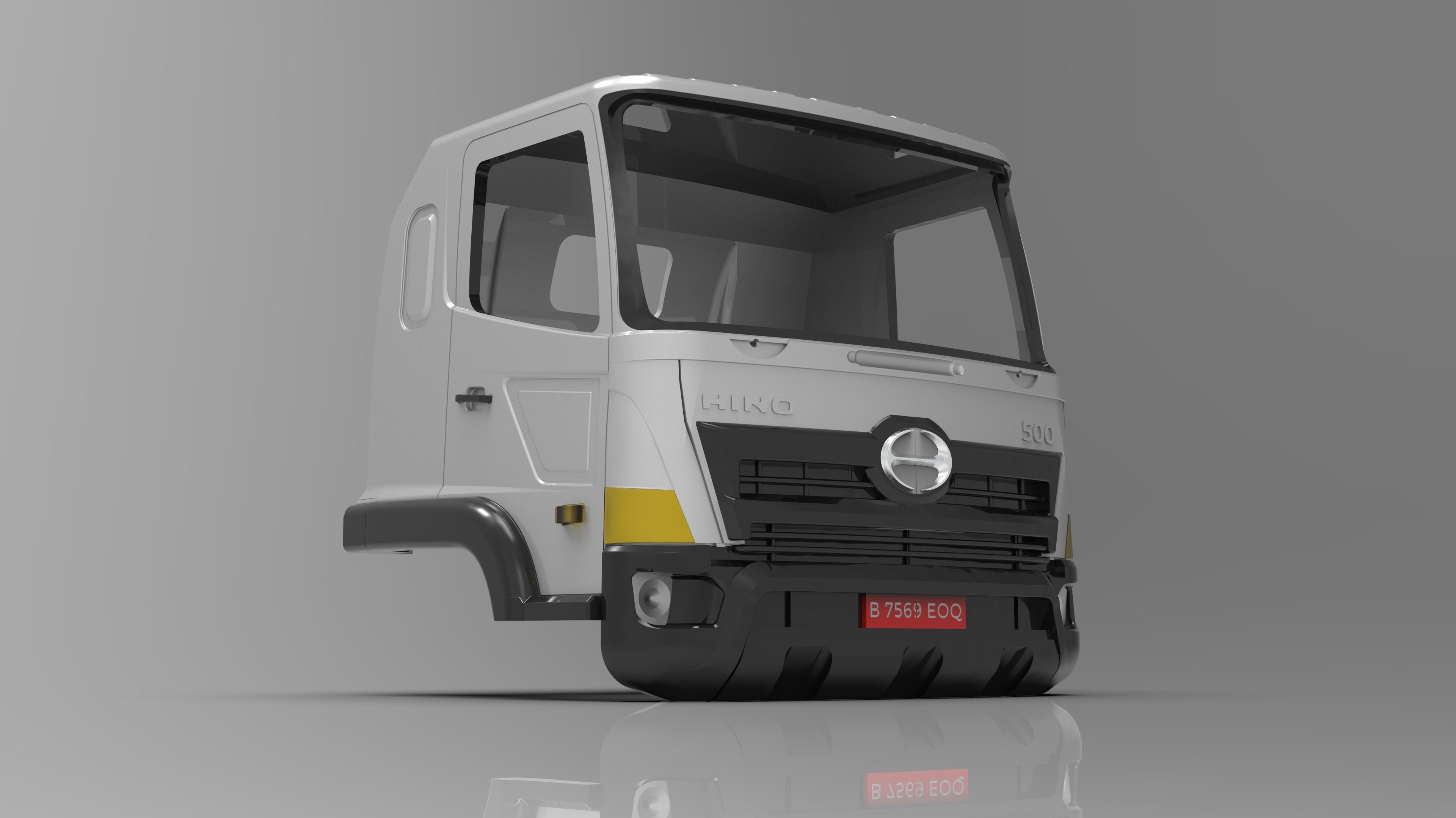 Hino 500 3D model_4