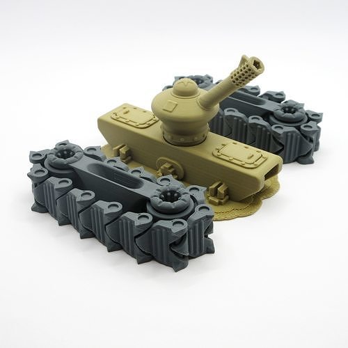3D Printable - Cute Tank - Supportless   3D print model 2