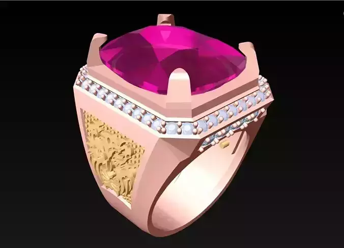 Oval Stone Ring - Diamond Ring - N2387