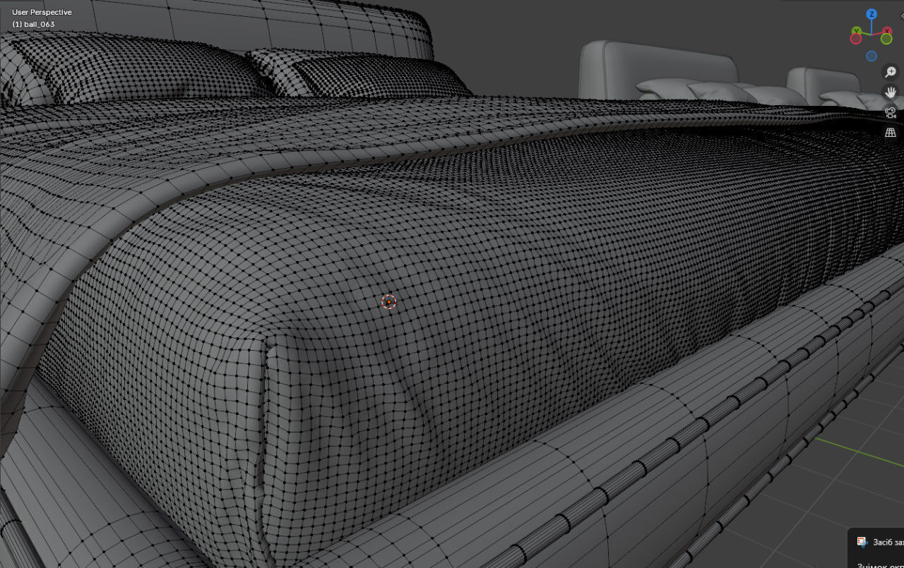 Double bed 3D model_9