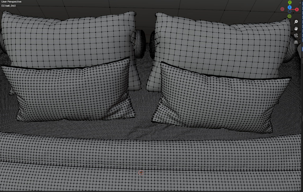 Double bed 3D model_13