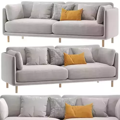 Wells Sofa with Natural Leg Finish