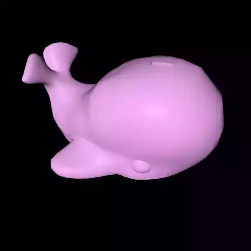 Whale Piggy Bank 3D print model