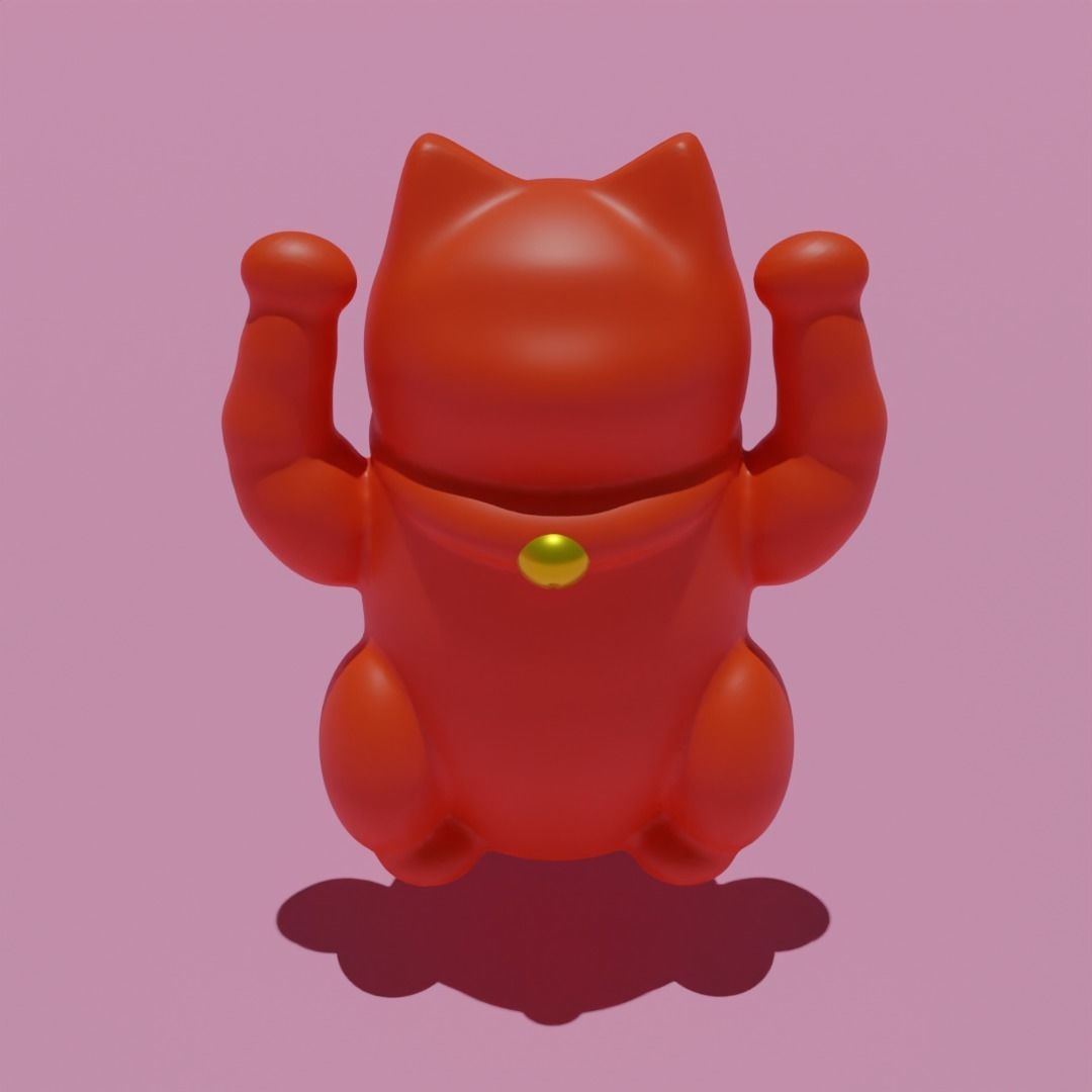 Lucky cat  3D model_1