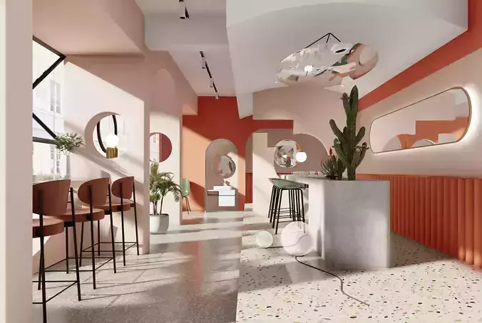 Modern commercial street