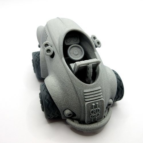 3D Printable - Cute 50s Vintage Car - Supportless 3D print model 2