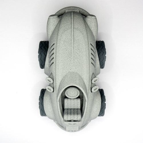 3D Printable - Cute 50s Vintage Car - Supportless 3D print model 4