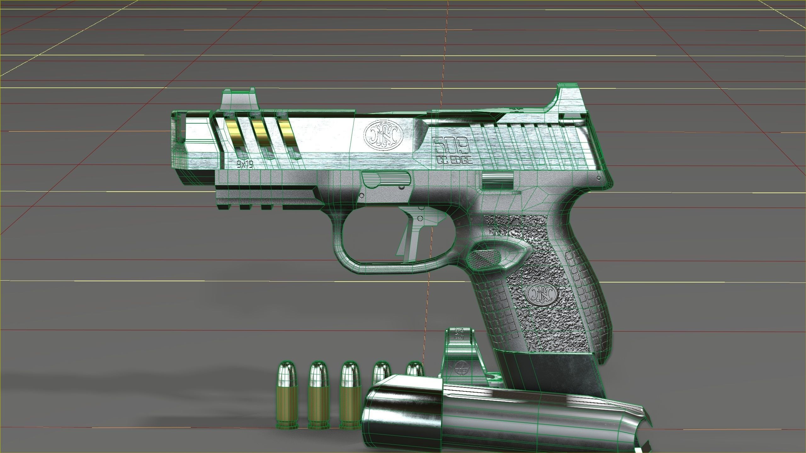 FN 509CC Edge Low-poly 3D model_37