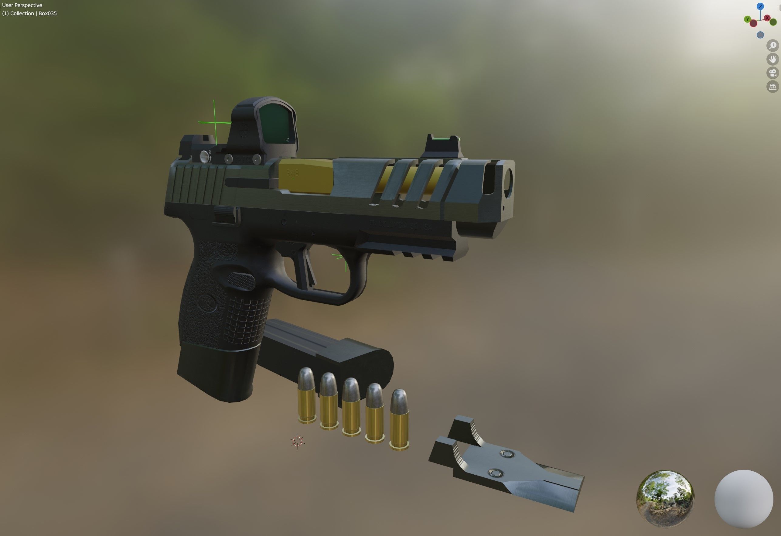 FN 509CC Edge Low-poly 3D model_11