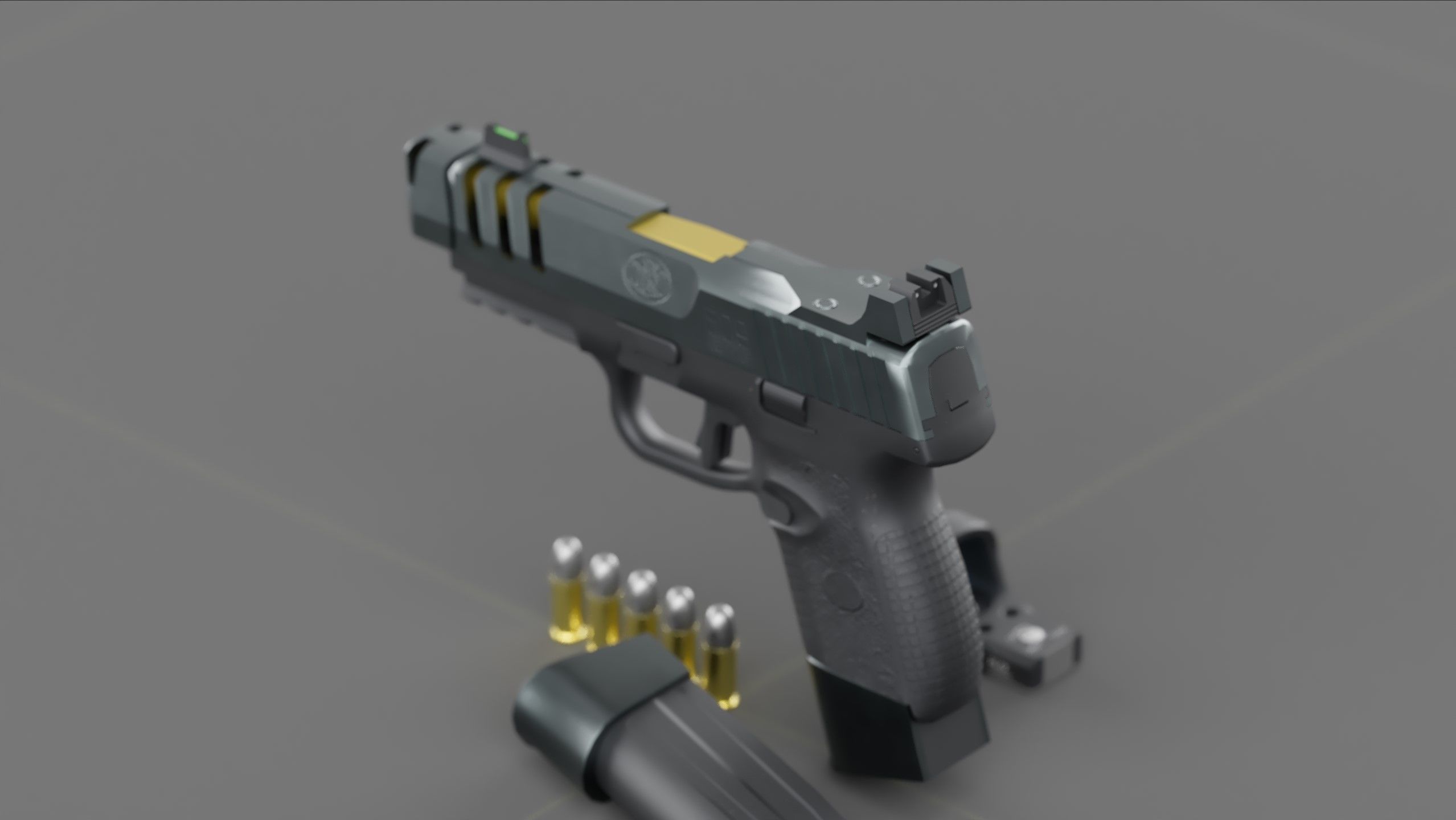 FN 509CC Edge Low-poly 3D model_1