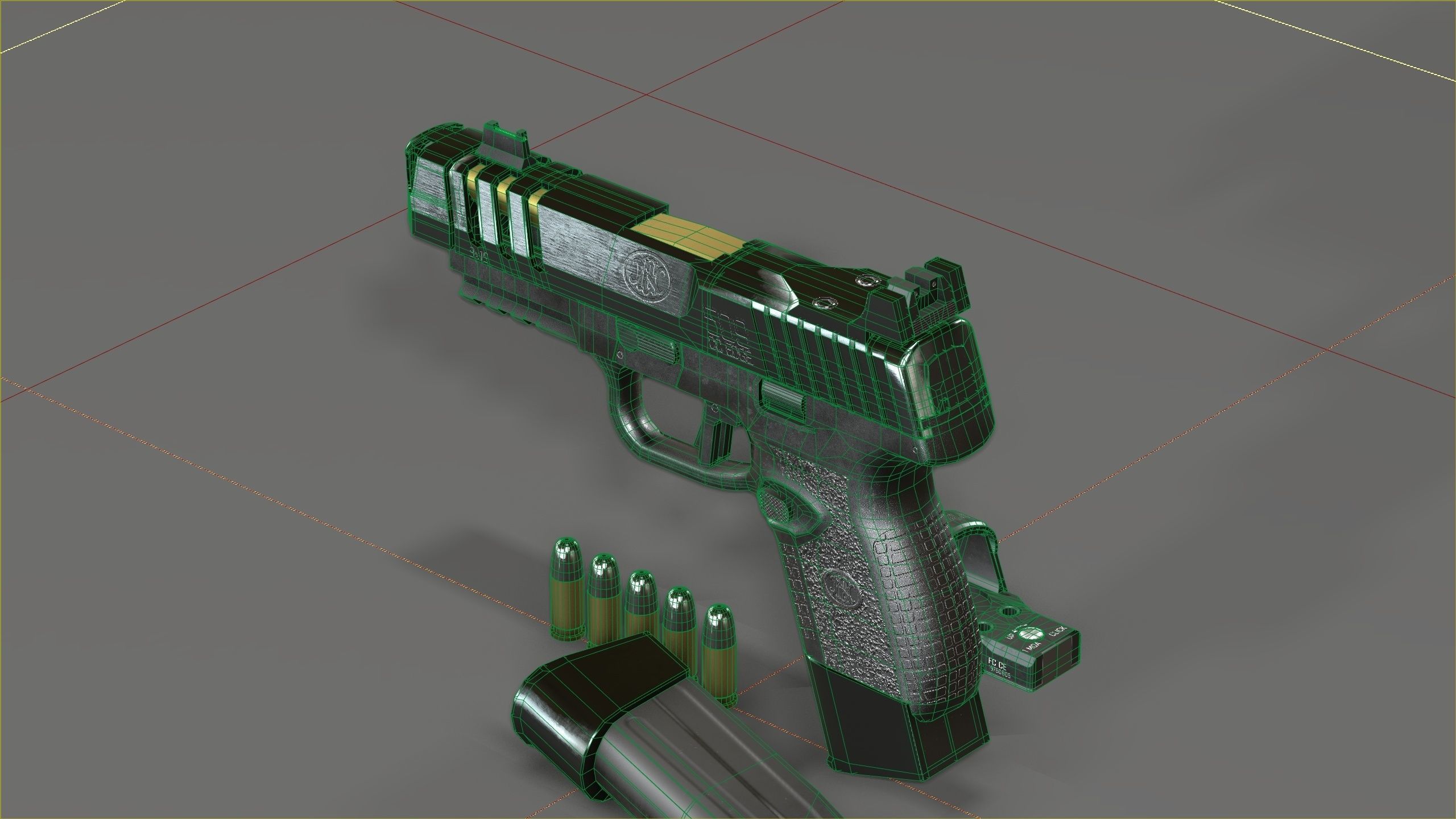 FN 509CC Edge Low-poly 3D model_16
