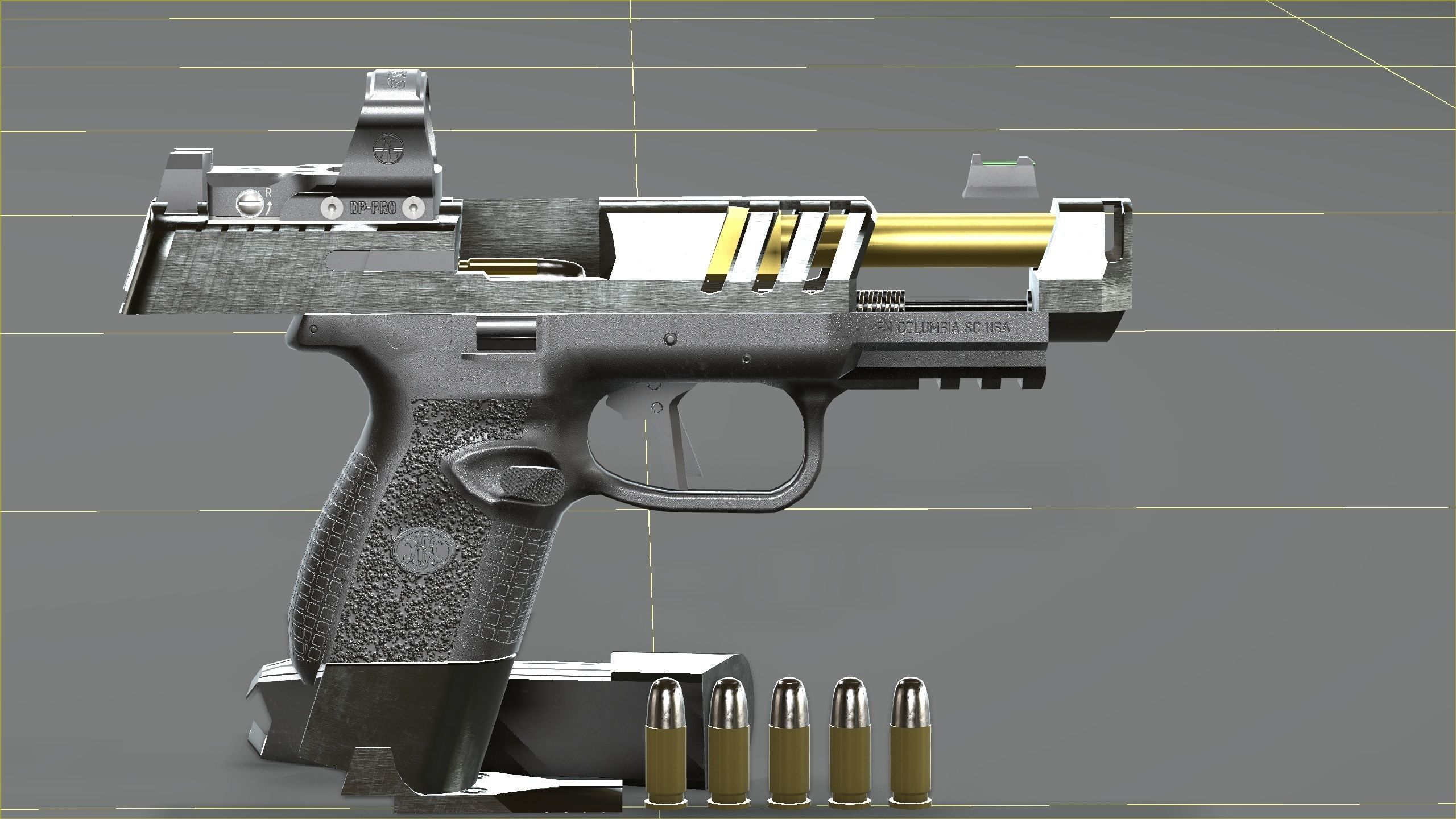FN 509CC Edge Low-poly 3D model_35